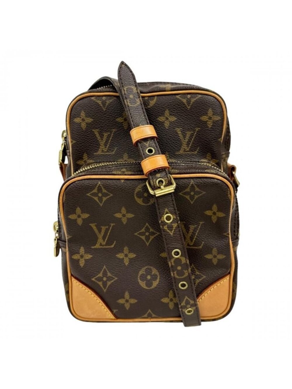 Louis Vuitton Shoulder Bag Amazon Crossbody Monogram Canvas Brown Gold